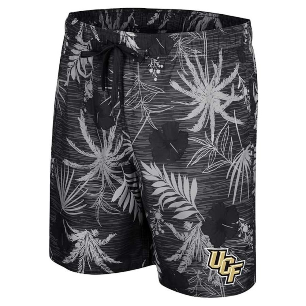 NWT UCF Knights Mens Colosseum C FLOR Swim Trunks Shorts Palm Tree Black 3XL